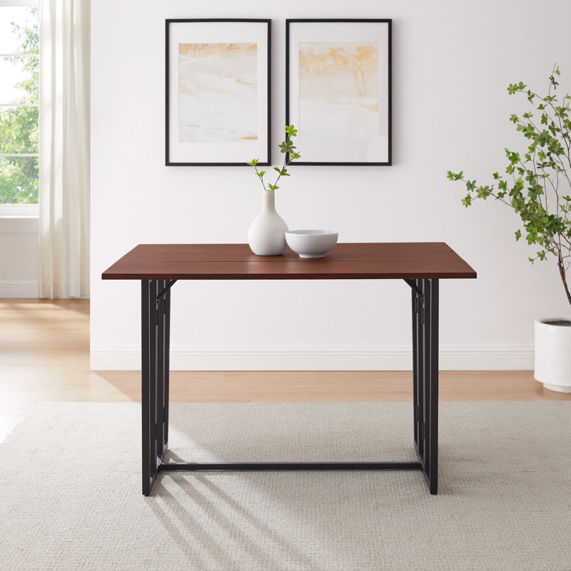 17 Stories Drop Leaf Trestle Dining Table Wayfair